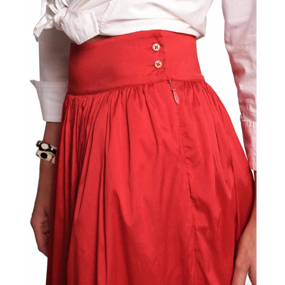 NEW FRANCES VALENTINE full-length ball skirt in red - Picture 3 of 4